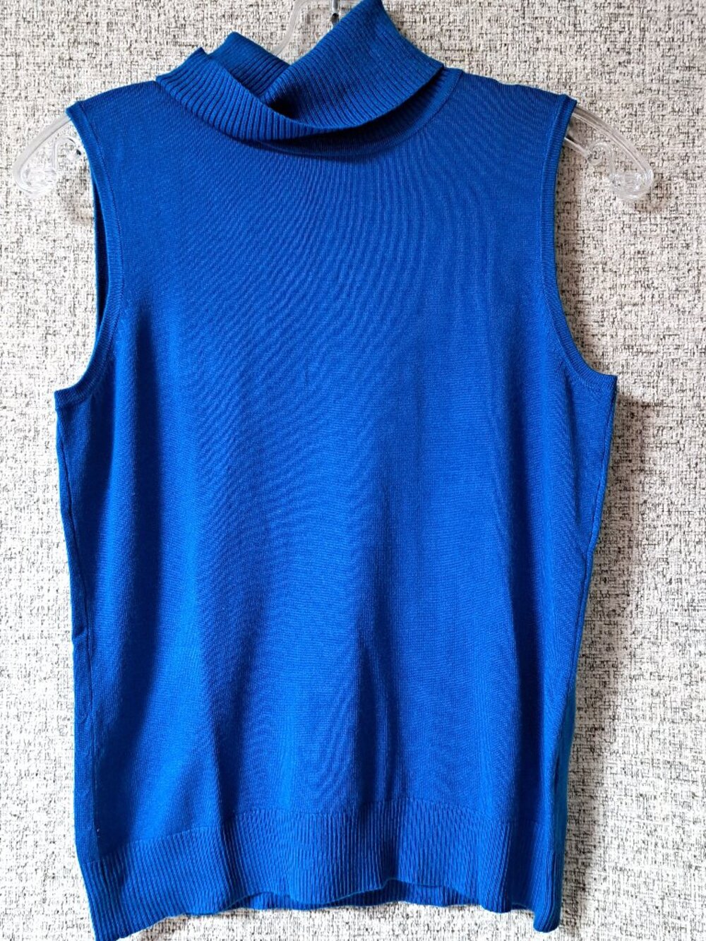 BLUE CABLE & GAUGE SOFT KNIT SWEATER TANK TOP SIZE SM PETITE